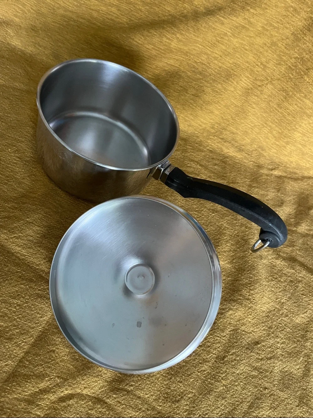 1 qt. Farberware aluminum clad Stainless Steel Saucepan with Black Handle